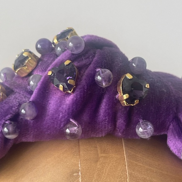 Lele Sadoughi February Amethyst Birthstone Collection Headband Like New - Picture 5 of 11